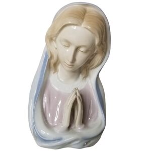 Vintage Porcelain Madonna Bust 1984 Roman The Valencia Collection‎ Japan 6" Tall